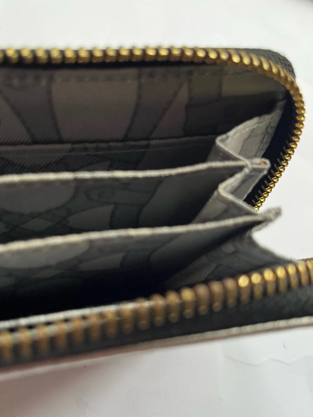 Aimee Kestenberg Brixton Metallic Silver Leather Zip Around Wallet